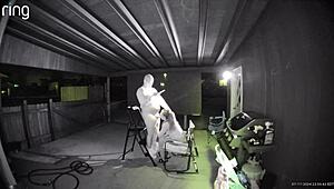 Bent over public wife takes creampie after sucking huge cock outdoors