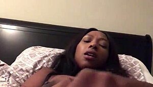 aries pleasures creamy pussy with her bbc