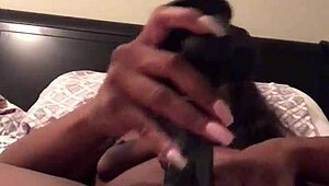 aries pleasures creamy pussy with her bbc