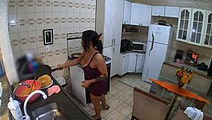 cooking for my lover while cuck hubby works big tits tease