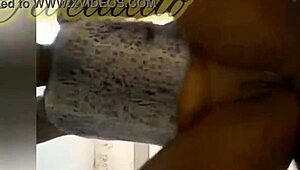 BIG BLACK COCK bangs FAT PRETA ASS in bathroom p� homemade