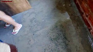 short hot maid grabs my cock and rides me bareback while wife is out