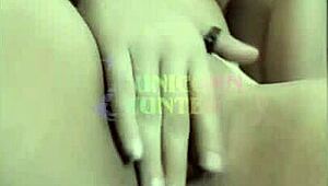 😍 cute brazilian latina stuffs black dildo deep in her tight ass on bed to squirt hard💦