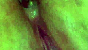 Shoving anal plug deep while g-spot vibrator makes her squirt