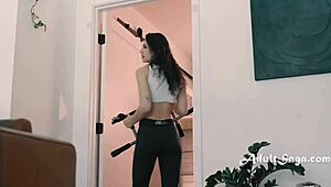 omg just a lil 18+ yoga tussle with liz jordan's tiny waist vs rocket bbc 💪🔥