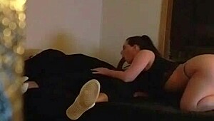 Amber welcomes rookie cameraman into her warm wet mouth