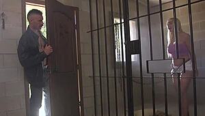 biker unchained the bound blonde slave then pounded her hard in chains