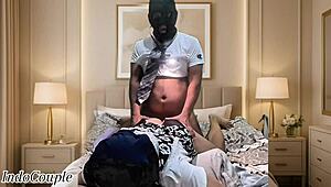 curvy arab asian hijab wife takes husband's cock deep in homemade anal creampie