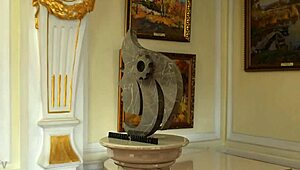 automatic fuck doll in white lingerie takes silicone sex pounding