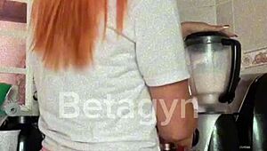 Young Redhead Takes Anal Creampie Deep Inside