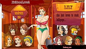 country girls with big tits beg for anal creampie in ranch game!