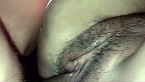 pretty amateur pounds shaved tight pussy to wet creampie orgasm