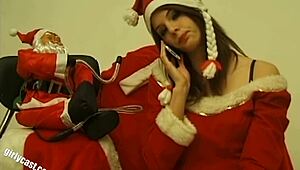 diana's weird christmas cosplay turns into first time blowjob and fingering 😈🎄