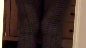 check out this milf wife's leggings ass on voyeur cam?