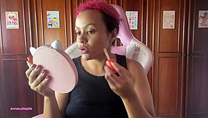 grwm mitsuri cosplay prep but this gassy bbw farts loud in skirt n makeup 💨🍑😂