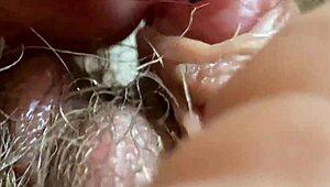 giantess fetish shows extreme closeup hairy body big clit vagina and asshole