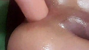 tight shemale pov shoves huge 11 inch dildo deep in ass solo anal toy play transsexual stretch