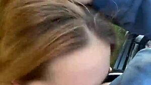 cum hungry slut stops me in forest for sloppy deepthroat and rough facefuck 😈🌲