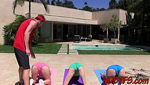 cock hungry teens 18+ ride hard outdoors at wild party 🍆🔥