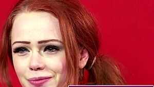 Ginger UK Hottie In Heels Gulps Dick For Massive Facial Cumshot