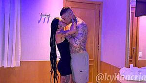 Tattooed dude eats hot rasta pussy!