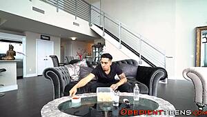 Fetish Teen Gulps Monster Cock Cumshot