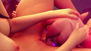 WOW, TWO HOT GIRLS WITH MASSIVE BOOBS DEVOUR EACH OTHER IN STEAMY LESBIAN TITS SCISSORING!