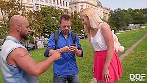Double Dick Slams Curvy Tourist Samantha Rone To Multiple Orgasms Post-Sightseeing.