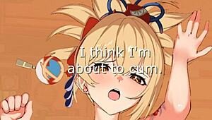 Yoimiya loses virginity in New Year's JOI Genshin Impact hentai series episode 15.
