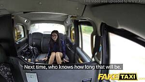 WOW PERFECT TITS GET FULL TAXI TREATMENT WITH ORAL AND HARD FUCK!