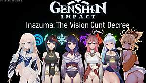 Yoimiya loses virginity in New Year's JOI Genshin Impact hentai series episode 15.