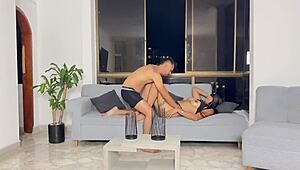 while hubby’s gone my lover tongues my wet pussy then fucks gaping