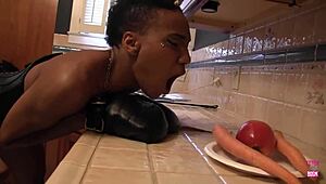 Blonde Lesbian Mermaids Kiss Finger Puffy Nipples Then Toy Fuck On Bed.