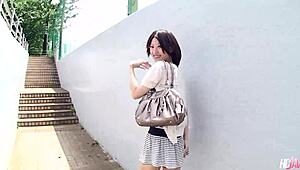 Beautiful Japanese Mizuki picked up for uncensored hairy pussy creampie fuck session.