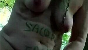 oh fuck yes, watch this french milf slave get slapped, bent over and fucked outdoors like a dirty whore!