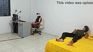 Step sister watches me stroke my huge cock while she sits teasing in kinky homemade bisexual roleplay with her latina neighbor vibes