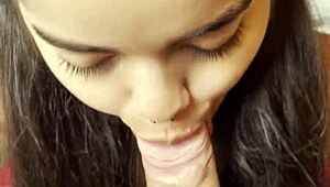 hot slow morning blowjob from gulosa branquinha ends with swallowed cum