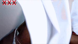 BAD STUDENT BENT OVER WAITING FOR MONSTER COCK TO POUND HER WET PUSSY!