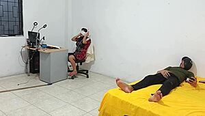 Step sister watches me stroke my huge cock while she sits teasing in kinky homemade bisexual roleplay with her latina neighbor vibes