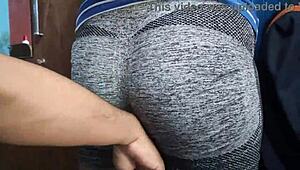 Hot Indian college cutie cheats in dorm with muscular roommate's boyfriend licking ass fucking anal and reaching explosive orgasms