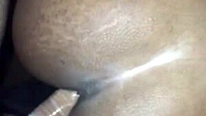 ebony bubble butt takes doggy pounding bent over deep