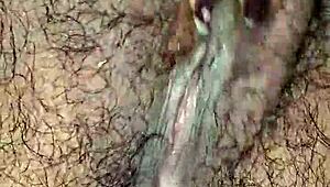 Desi Housewife Close-Up of Hairy Juicy Pussy Lips