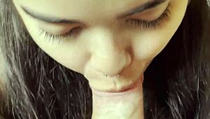 hot slow morning blowjob from gulosa branquinha ends with swallowed cum