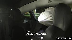 Milf Alexis sucks college stud's cock dry