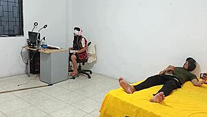 Step sister watches me stroke my huge cock while she sits teasing in kinky homemade bisexual roleplay with her latina neighbor vibes