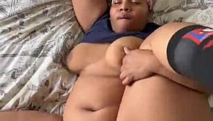 creamy black pussy orgasms hard during creampie!!