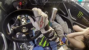 bikini-clad japanese babes grind and ride hard alongside ken block in wild nagoya motorsport boobkhana action part 1