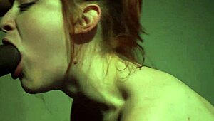 what if a redhead slut with small natural tits took on that massive bbc gangbang style