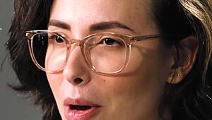 casey calvert's perfect small tits shine as beautiful milf masturbates close up.