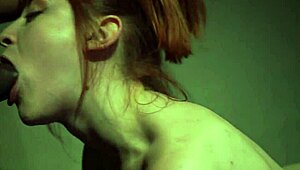 what if a redhead slut with small natural tits took on that massive bbc gangbang style